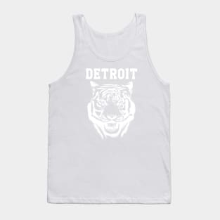 Tiger from Detroit White Tank Top